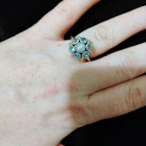 Blue Stoned Avon ring